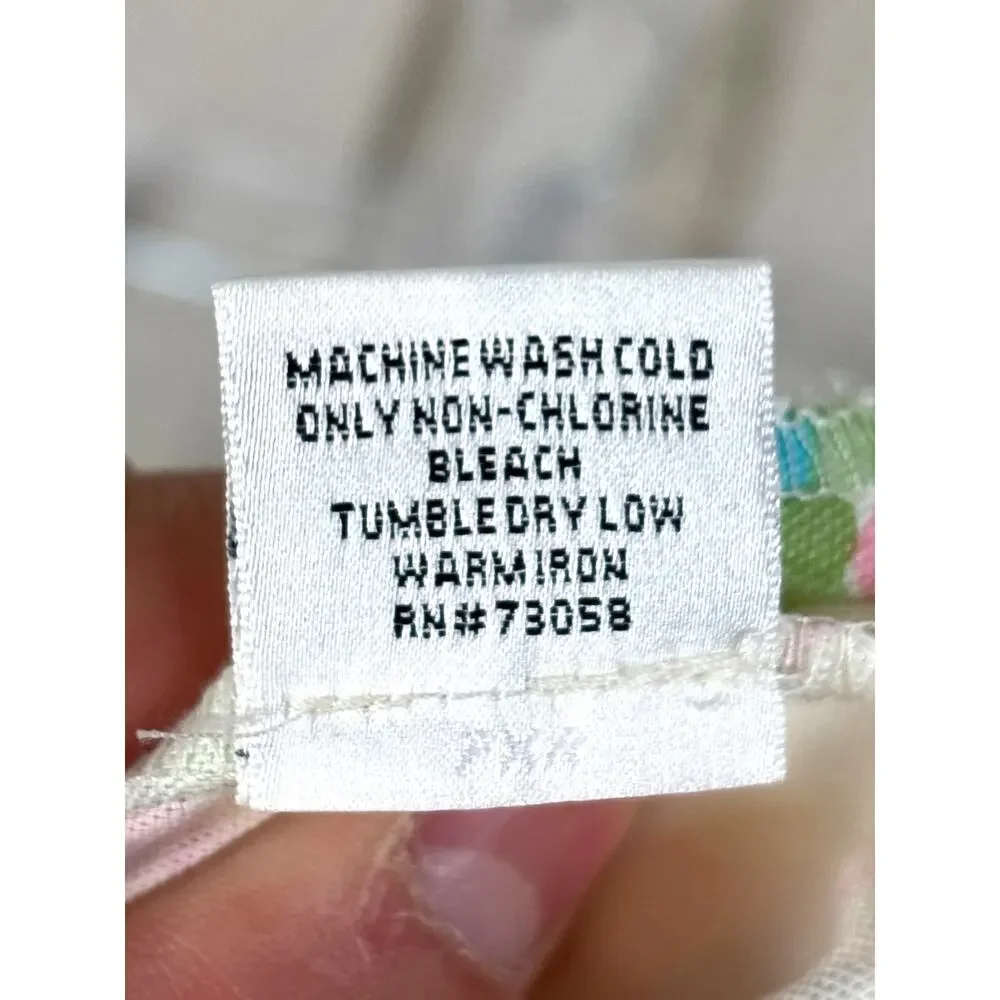 Talbots Womens 4 Petite White Pink Floral Pocket Tropical Stretch Mini Skirt NEW